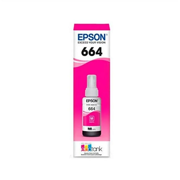 REFIL DE TINTA EPSON T664 MAGENTA ORIGINAL ECOTANK  70 ml - T664320