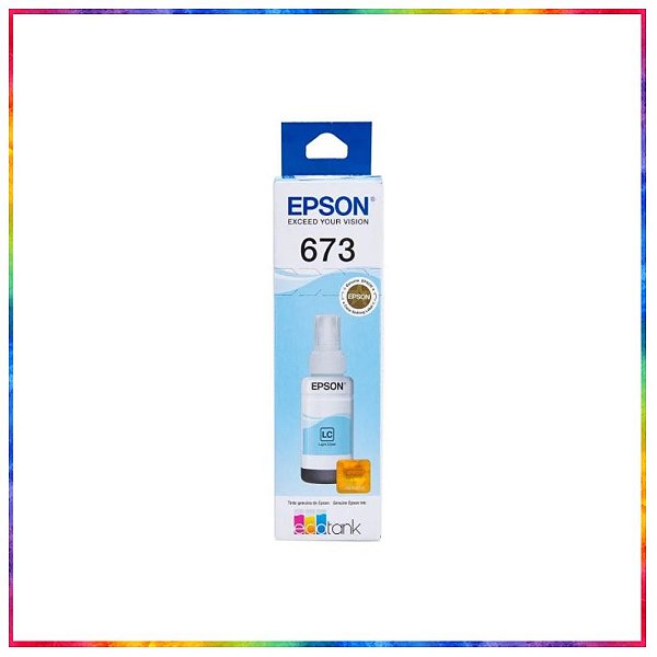 REFIL DE TINTA EPSON ORIGINAL T673 CIANO LIGHT 70 ML - T673520