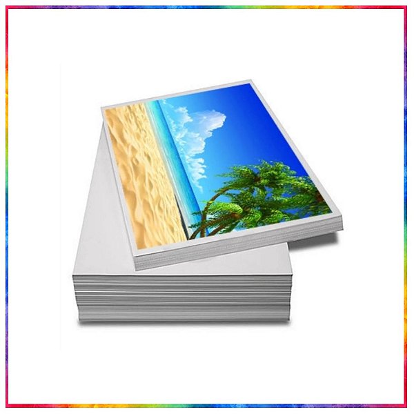 Papel Fotográfico A4 Glossy Brilhante 115g Pacote Com 50 Folhas - Soluções  para Impressão e Sublimação