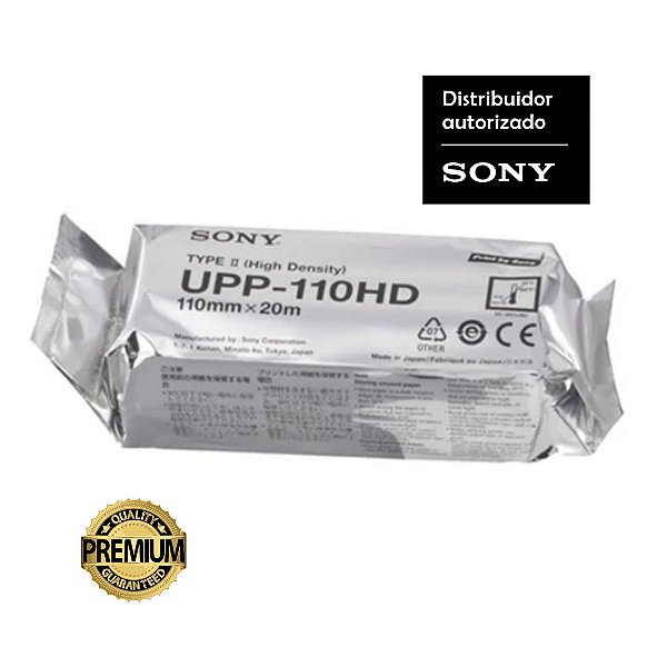 Papel Sony UPP-110HD Tipo II: Alta Densidade 110 mm x 20 m