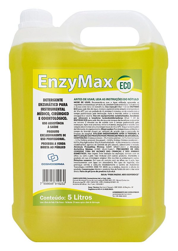 Enzymax Eco - Detergente Enzimático - 5 Litros