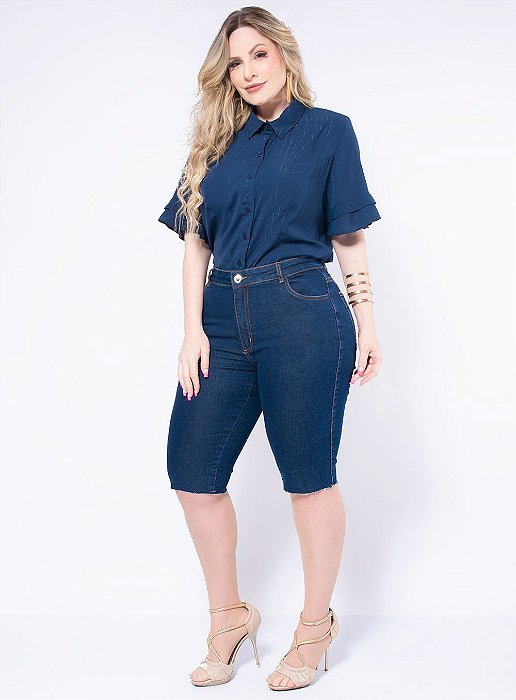 Bermuda Attribute Jeans Plus Size Stone