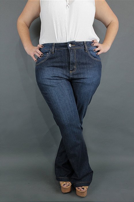 Calça Jeans Flare Plus Size