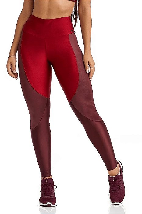 calça legging vermelha
