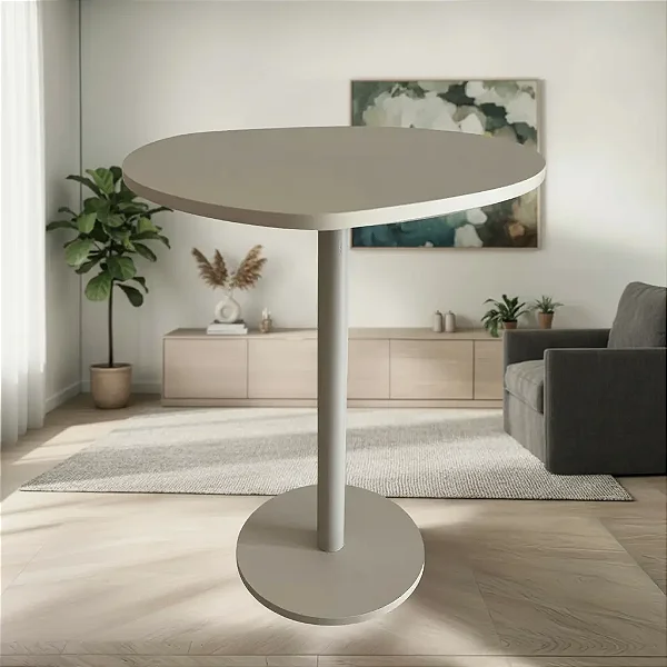 Mesa Monopé Orgânica De Madeira Canto Cama Alt.65cm - Off