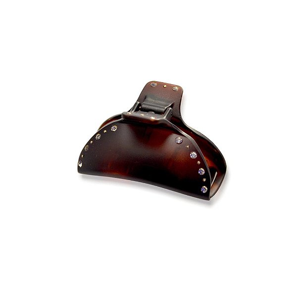 Piranha de cabelo Finestra marrom fosco strass F2818f/20s