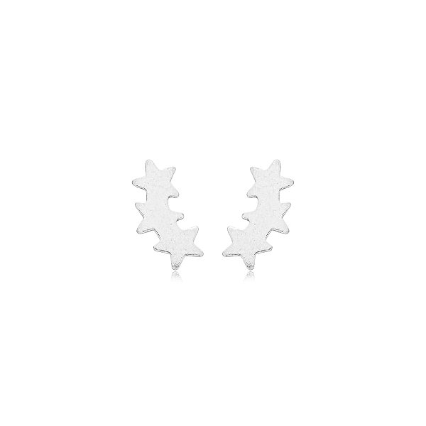 Brinco estrelas prata 925