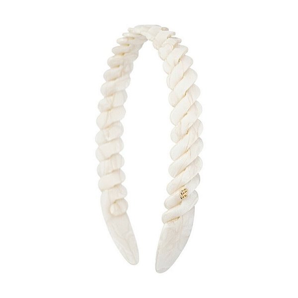 Tiara acrílico Bianca trançado madrepérola 20 006