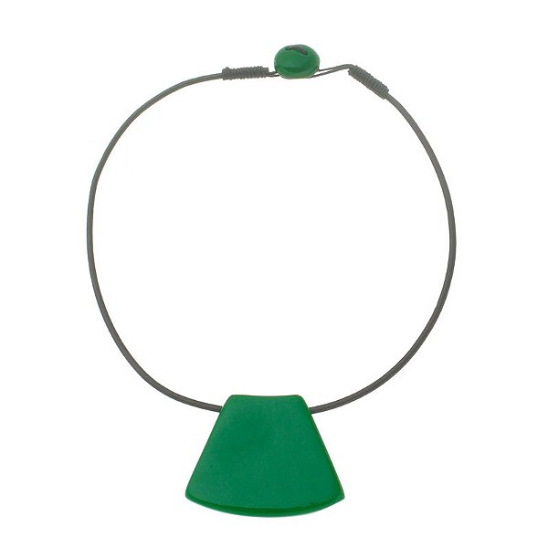 Colar Márcia Pouso resina verde