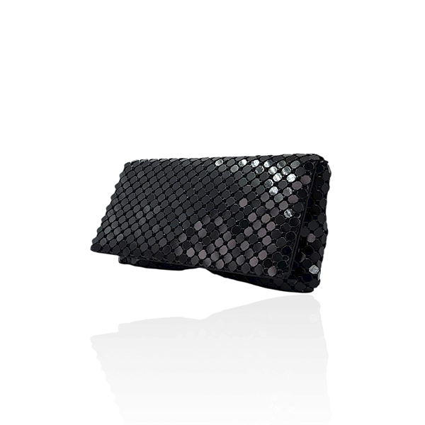 Bolsa carteira retangular malha preto
