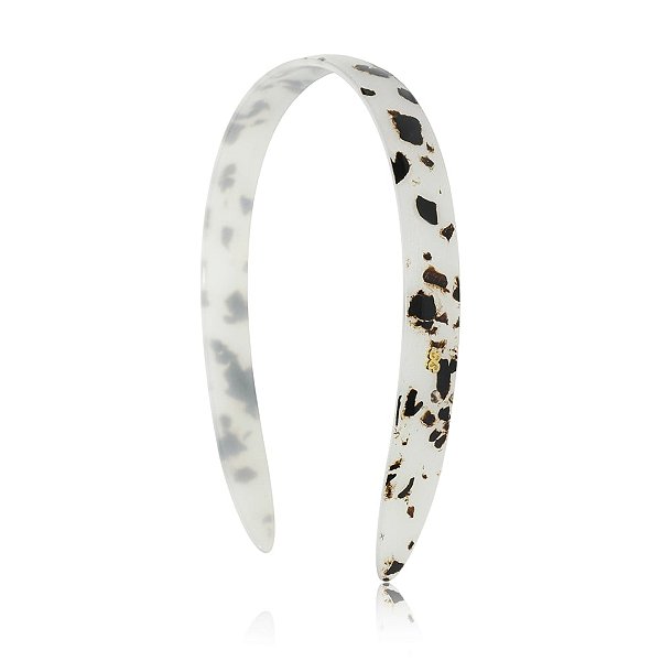 Tiara acrílico Bianca abaulada madrepérola com animal print 20 004