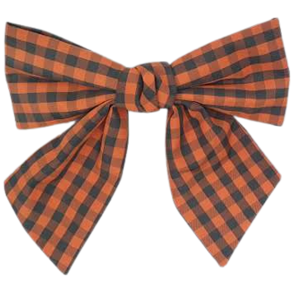 Presilha laço vichy laranja