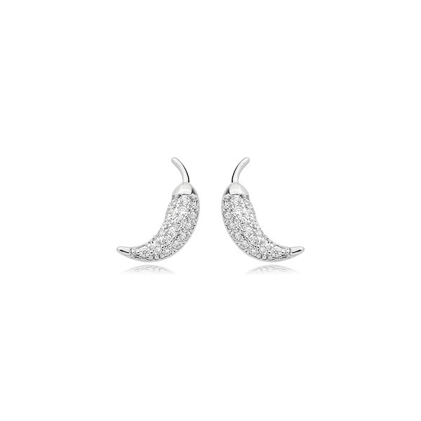 Brinco pimenta zircônia ródio semijoia BZ18771RD