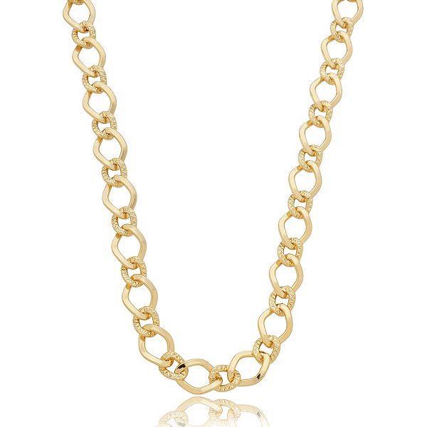 Colar corrente ouro semijoia XL 2096