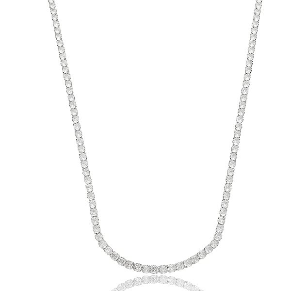 Colar curto zircônia cristal ródio semijoia CZ18899RD