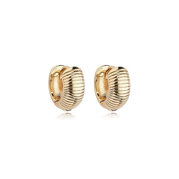 Brinco argolinha m ouro semijoia 19k13006