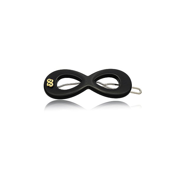 Presilha pequena acrílico Bianca infinito preto 16 097