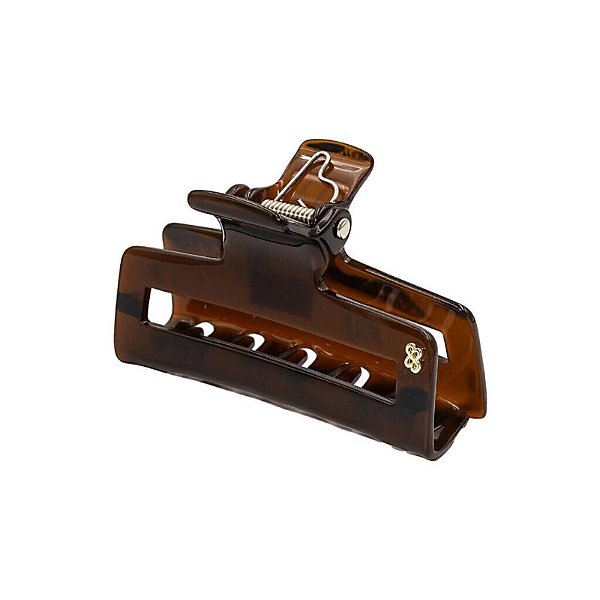 Piranha de cabelo Bianca retangular g marrom 05 289