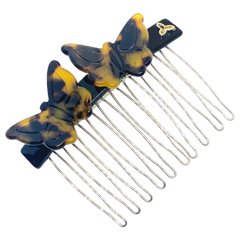 Pente borboletas acetato tartaruga