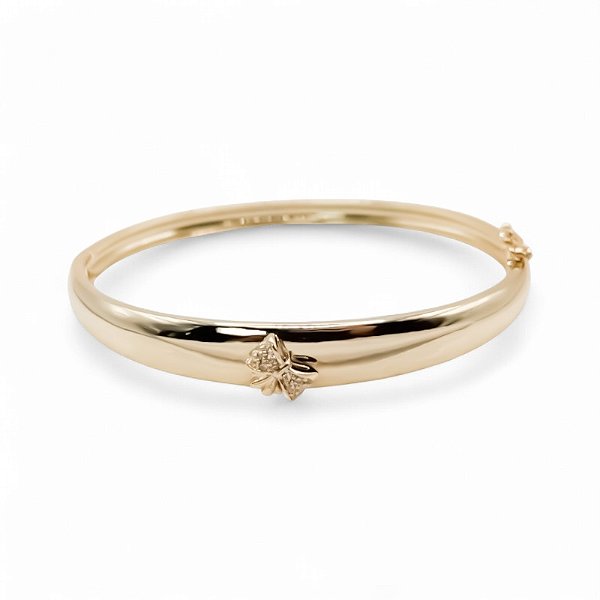 Bracelete laço zircônia ouro semijoia SZ-220425