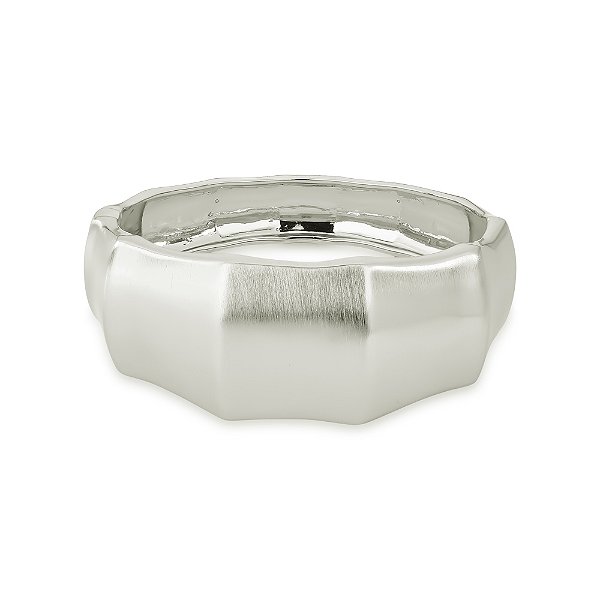 Bracelete ondulado ródio fosco semijoia