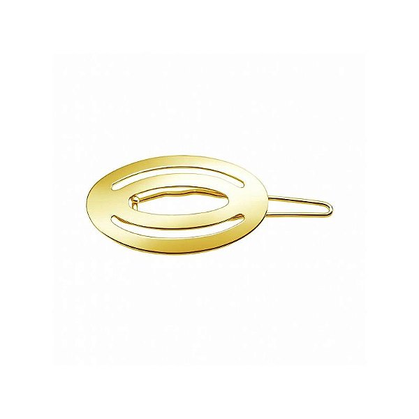Presilha para franja oval metal dourado