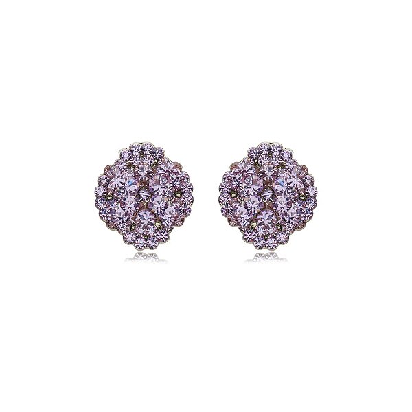 Brinco ponteira Leticia Sarabia cristal lavanda violet 6625