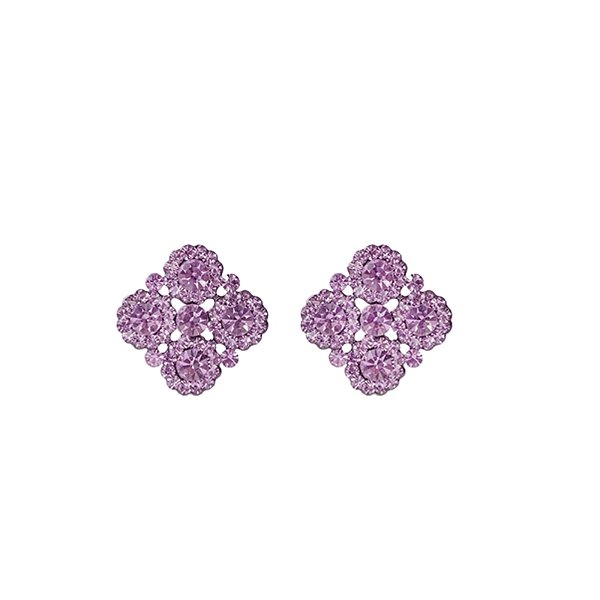 Brinco ponteira Leticia Sarabia g cristal light amethyst 4515