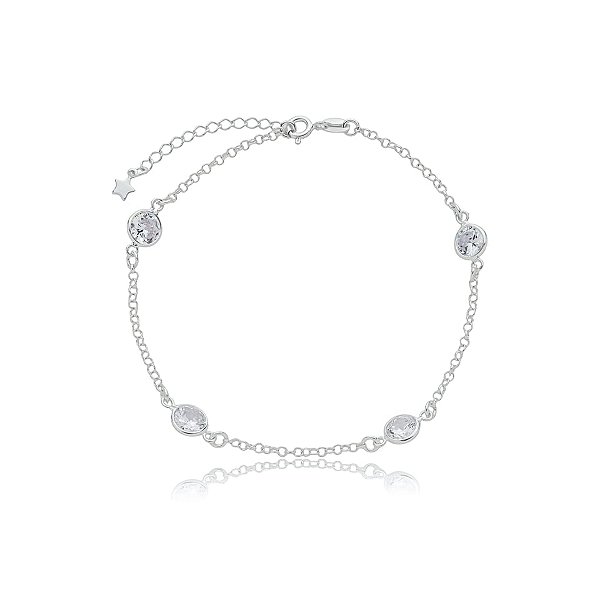Pulseira corrente zircônia prata 925 5054005