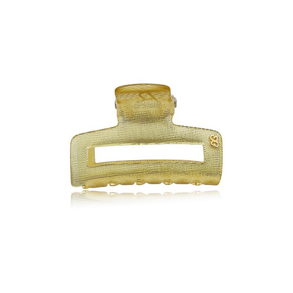 Piranha de cabelo Bianca retangular m dourado 05 288