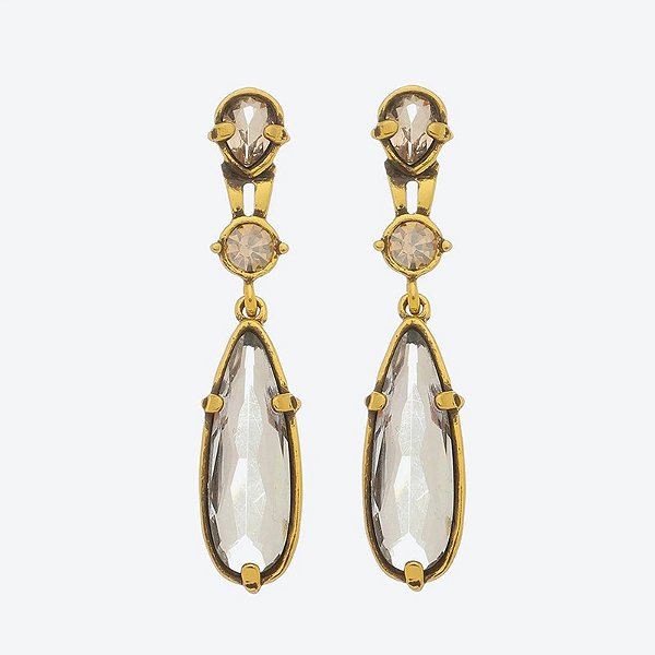 Brinco Estela Geromini gota cristal