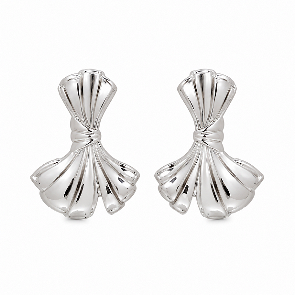 Brinco SD Sheila Morais ear cuff laço prateado