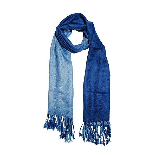 Pashimina viscose degradê verde e azul Pas 003