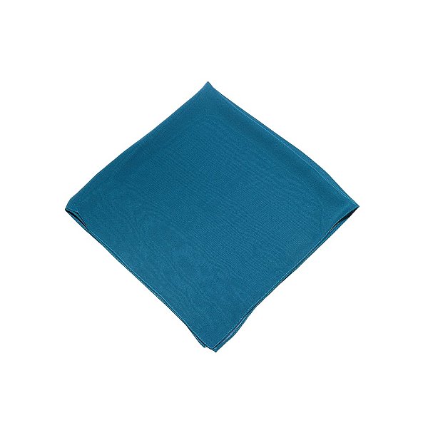 Lenço quadrado liso azul teal LEN-035