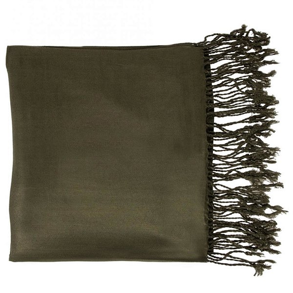 Pashimina verde militar liso 200g