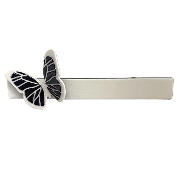 Presilha bico de pato acetato borboleta bicolor