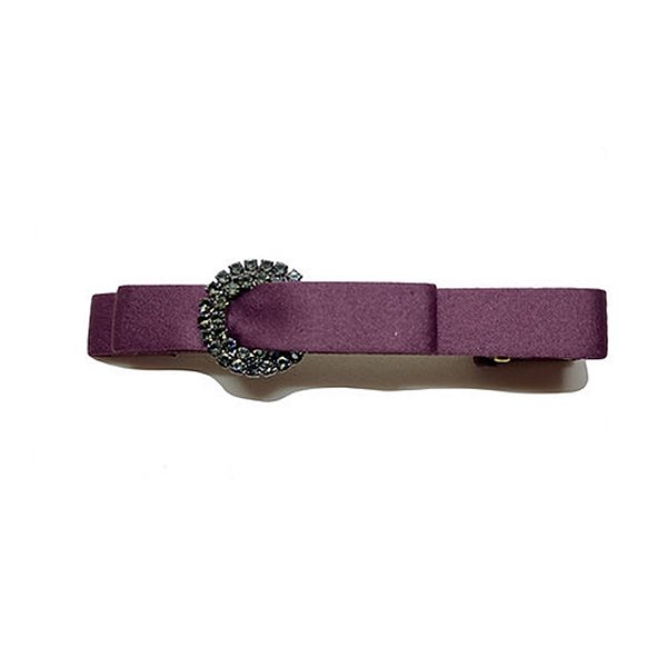 Presilha bico de pato fivela cetim roxo