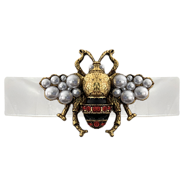 Presilha abelha acetato madrepérola