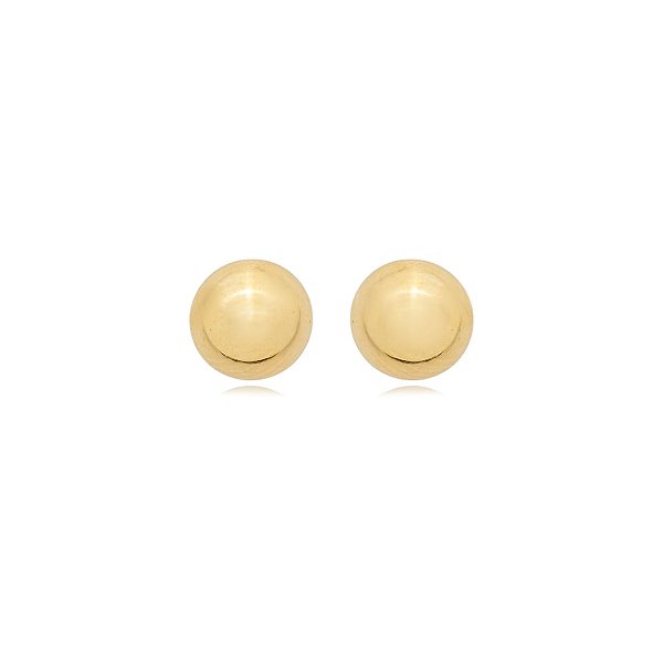Brinco esfera m ouro semijoia