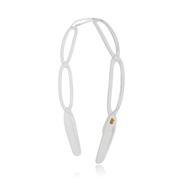 Tiara acrílico vazado Bianca transparente 20 134