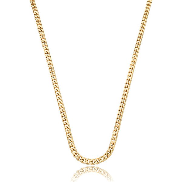 Colar corrente grumet ouro semijoia XL 2231