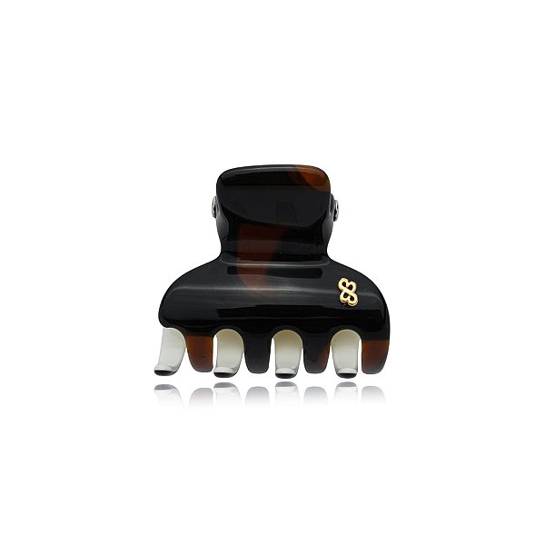 Piranha de cabelo Bianca acrílico marrom com madrepérola bege 05 067