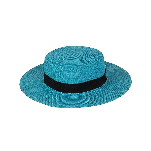 Chapéu praia palha azul