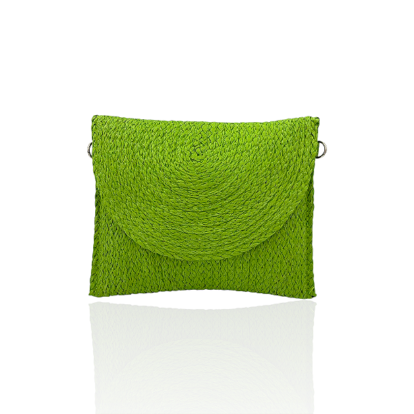 Bolsa carteira palha verde