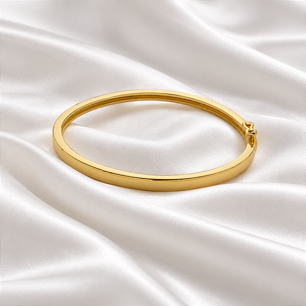 Bracelete Liso Ouro Semijoia SL-230504