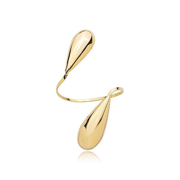 Bracelete gotas ouro semijoia BC21928AU