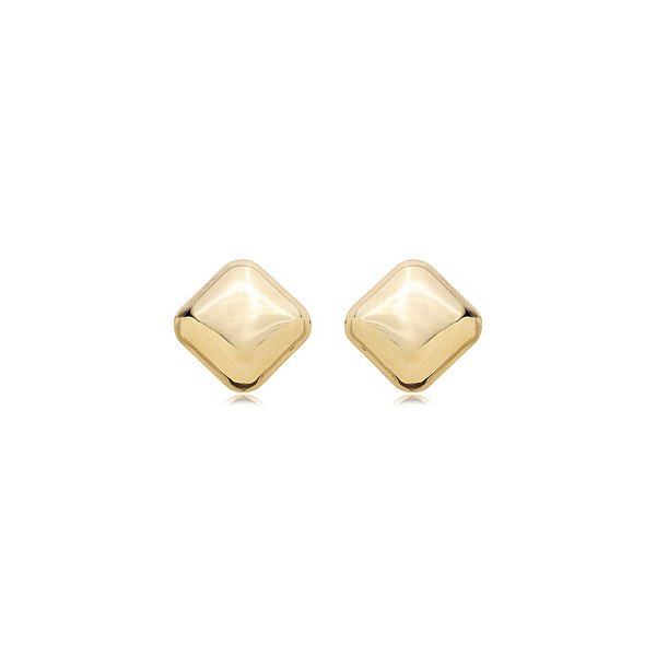 Brinco quadrado ouro semijoia BZ21841AU