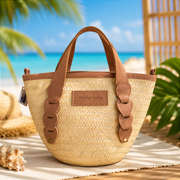 Bolsa de Mão Feminina em Palha Buriti Natural Mariana Amaral