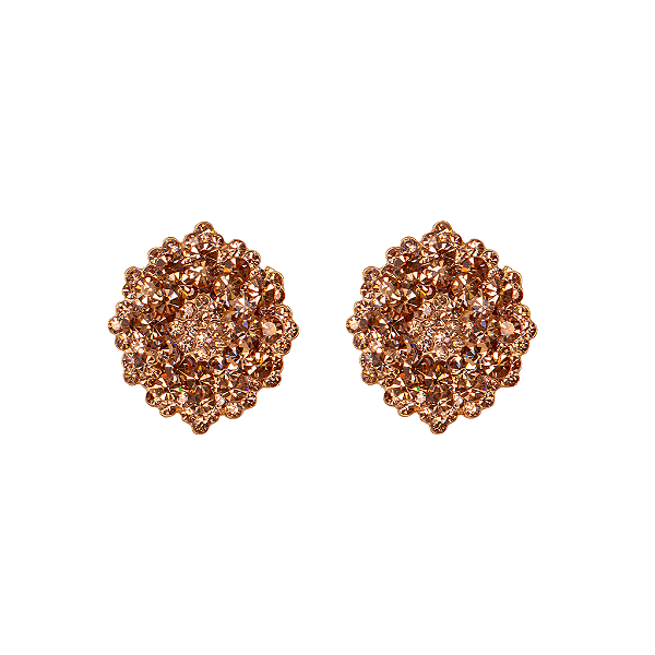 Brinco ponteira Leticia Sarabia cristal dourado gold honey 6624