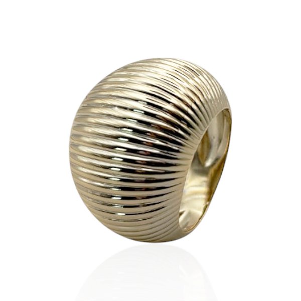 Anel trabalhado ouro semijoia AN 596